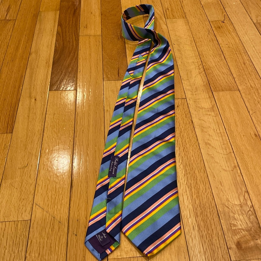 NWOT Ralph Lauren Purple Label Striped Tie‎